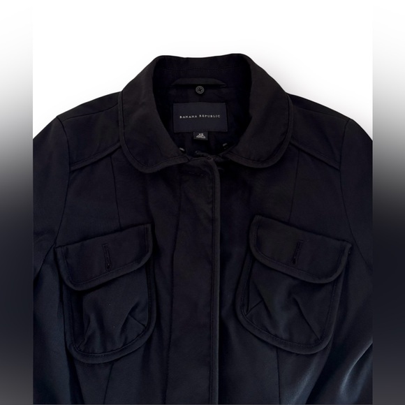 Banana Republic Black Jacket Coat with Faux Fur Detachable Collar - Picture 15 of 16